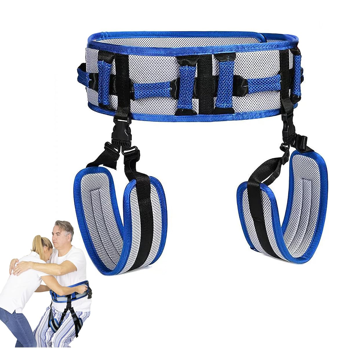 HANNEA Transfer Belt with Leg Loops, Safety Gait Assist Device for Lifting Elderly Aid Walking Gait Belt with Quick Release Buckle, S HANNEA Transfer Belt with Leg Loops, Safety Gait Assist Device for Lifting Elderly Aid Walking Gait Belt with Quick Release Buckle, S
